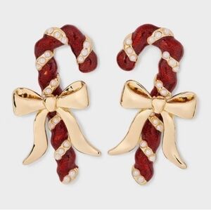 Sugarfix by baublebar mint condition candy cane christmas earrings discontinued